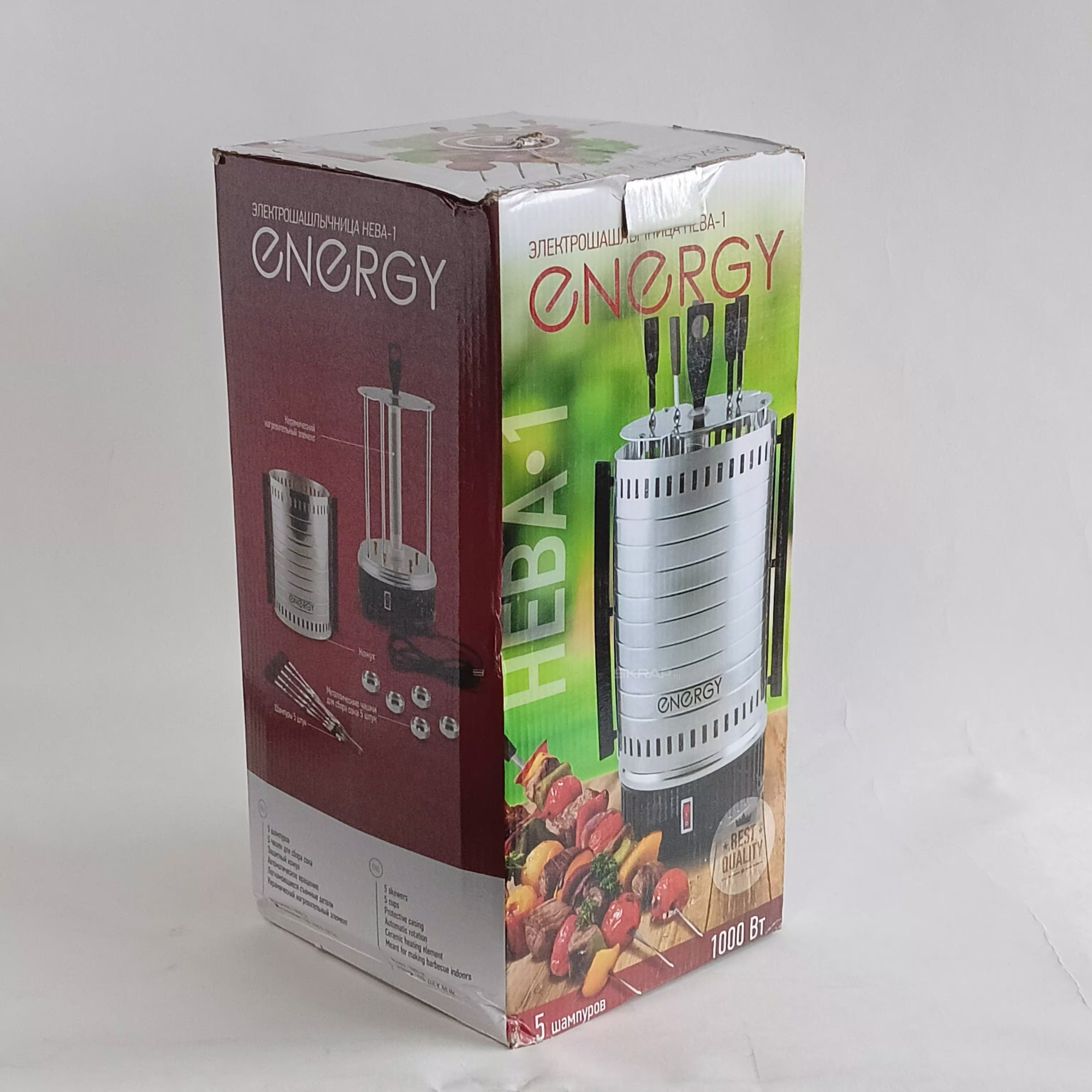 Электрошашлычница ENERGY НЕВА-1 1000Вт, 220V,50Hz